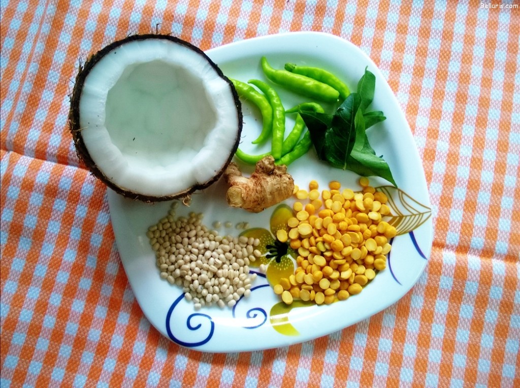 White Kobbari Chutney Ingredients
